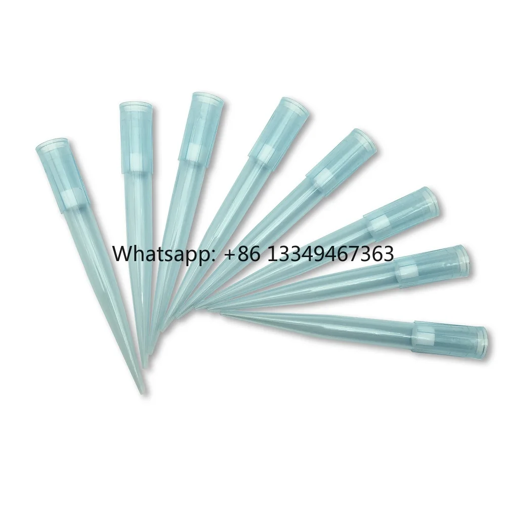 Customized 1ml 1000ul Blue Clear Plastic  Filter Micropipette Tips Medical Supplies Experiment Pipettes with Graduation