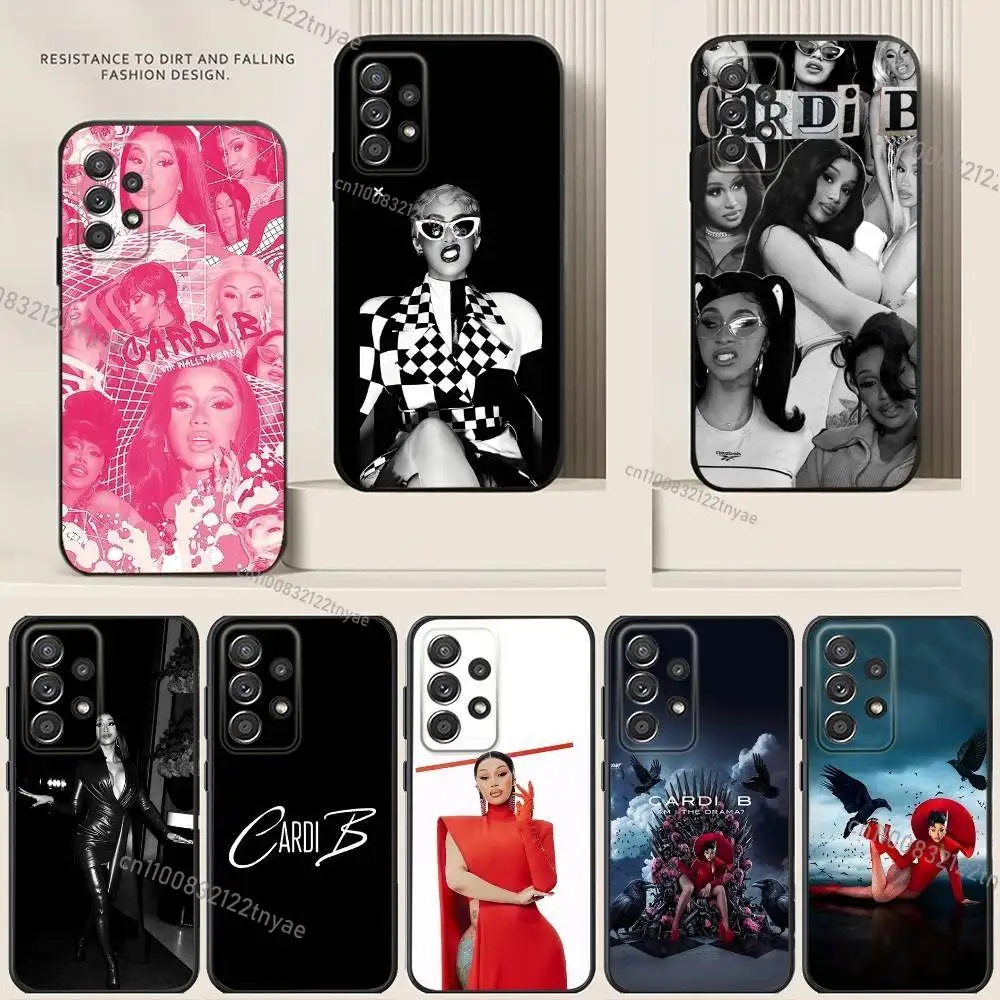 

Am I the Drama C-Cardi B Phone Case For Samsung S24,21,22,23,30,Ultra,20,Plus,Note,10,9,Black soft silicone case