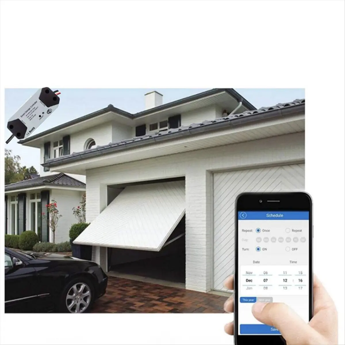 WiFi Switch Smart Garage Door Opener Controller Work with for Home Smart Life Tuya APP Control US Plug