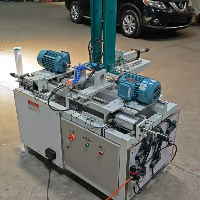 Fully Automatic Double Head Woodworking Punching Hardware Precision Wooden Rod Handle Hole Boring Processing Bench