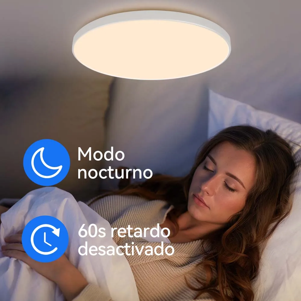 Imagem -02 - Luz de Teto Led Inteligente Lâmpada Regulável Impermeável Bluetooth App Controle Wifi Sala de Estar Decoração do Lar 24w