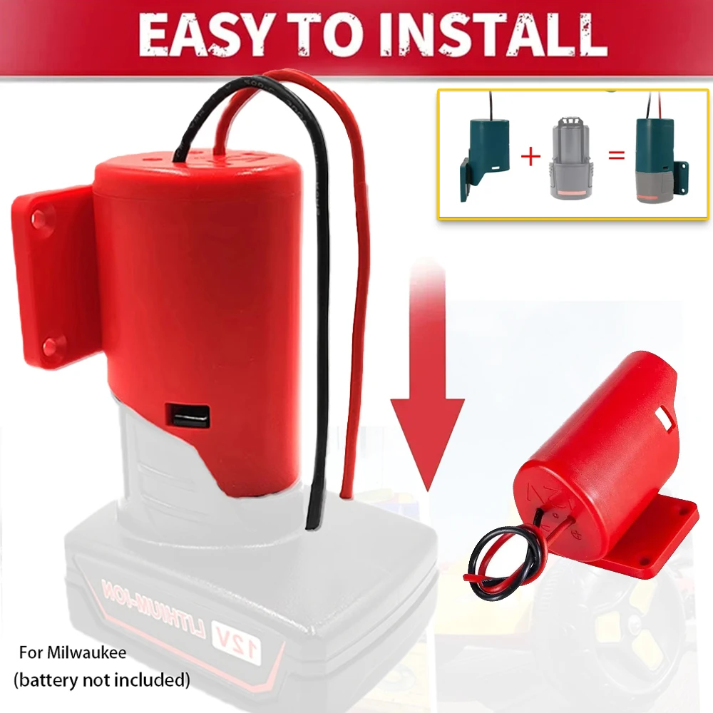 

Адаптер аккумулятора Power Wheels для Makita/Milwaukee/Bosch, 12 В, разъем питания, держатель док-станции с проводами 12 Awg, работающий