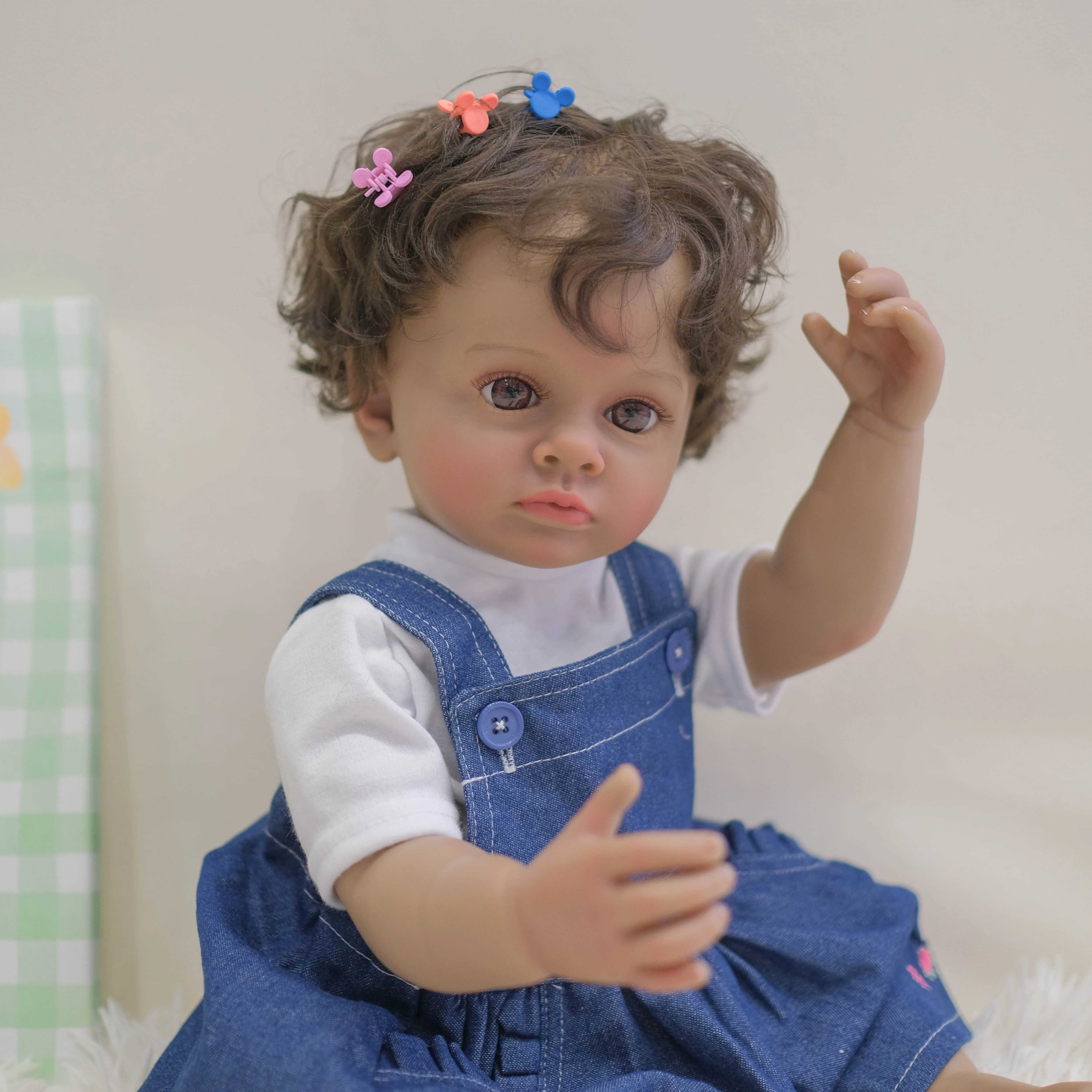 

NPK 22inch Reborn Baby Doll Full Vinyl Body High Quality Hand Painted Art Doll Girl Tutti Life-Size Collectible