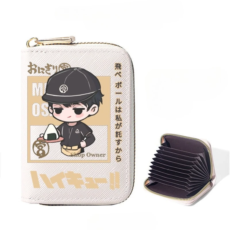 Haikyuu Tobio Kageyama Kenma Cartoon Pattern Multi-Card Large Capacity Card Holder Men's Anti-Demagnetization Coin Purse Gift