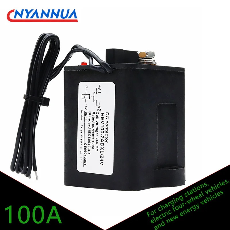 High Voltage Dc Contactor Relay 100A 200V 12V 36V 48V 60V 72V For Photovoltaic New Energy Electric Vehicles