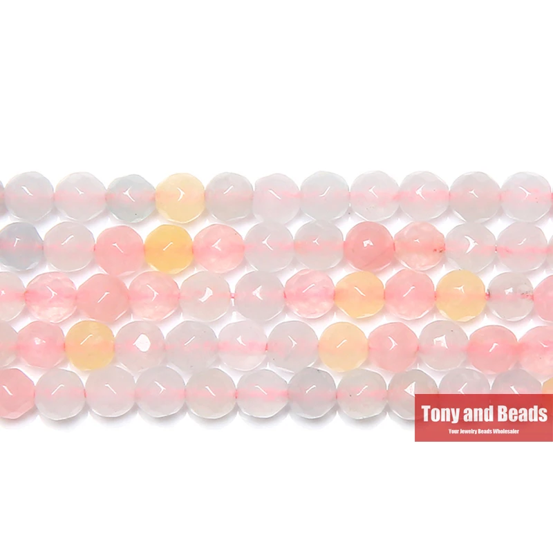 (85Pcs / Strand=1Lot ! ) Natural Stone 4MM Faceted Colorful Jade Loose Beads Pick Color For Jewelry Making