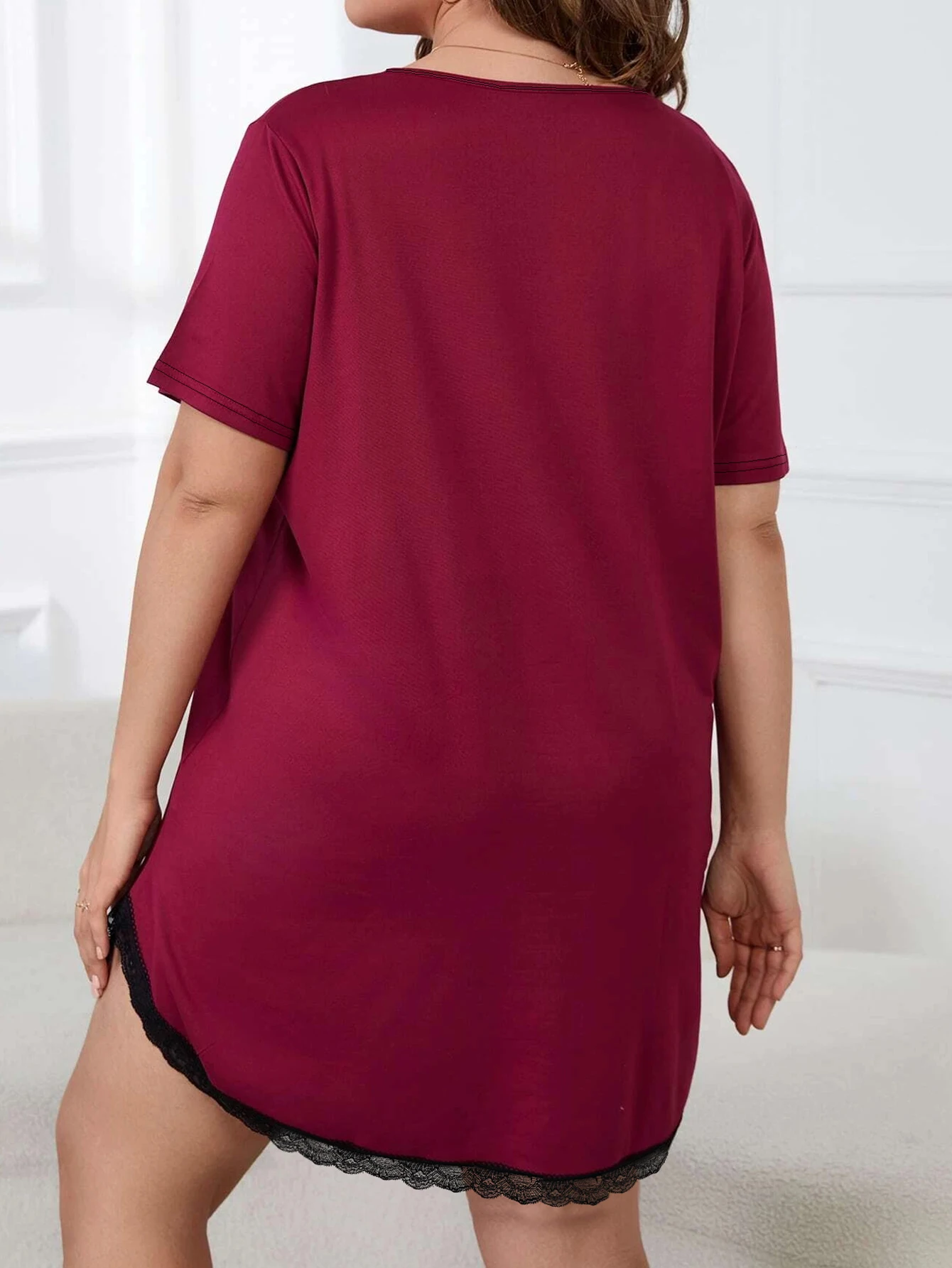 Plus size dress  short dress sexy minimalist style  home casual wear  can be worn externally. Plus size 1-5XL