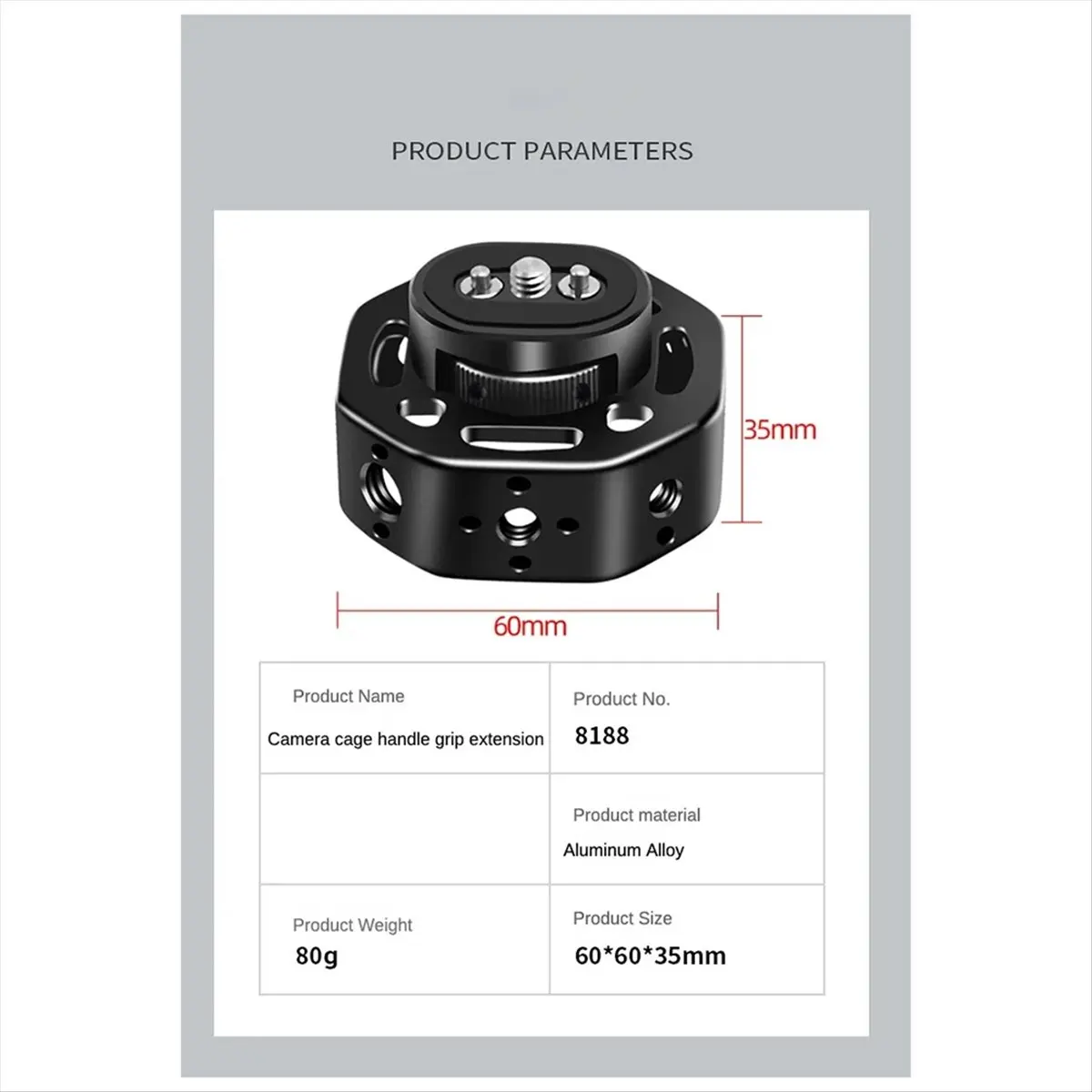 【~ New Y24A】Side Handle for DSLR Camera Cage Video Rig with 1/4 3/8 Threads Position Pins Universal Quick Release Handgrip