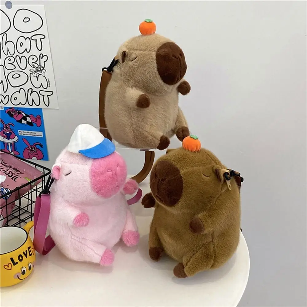 

Creative Cartoon Capybara Plush Backpack Animals Capybara Cartoon Backpack Shoulder Bag School Bag Students School Bag Outdoor