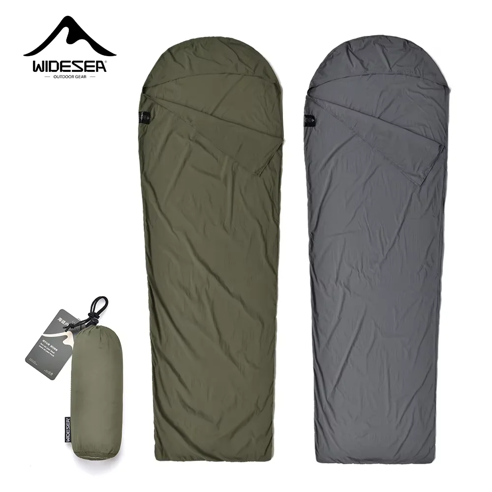 Image of Widesea Camping-Schlafsack-Inlett Ultraleichter Mumienschlafsack Rucksack-Inlett Einzelpersonen-Reiseschlafsack