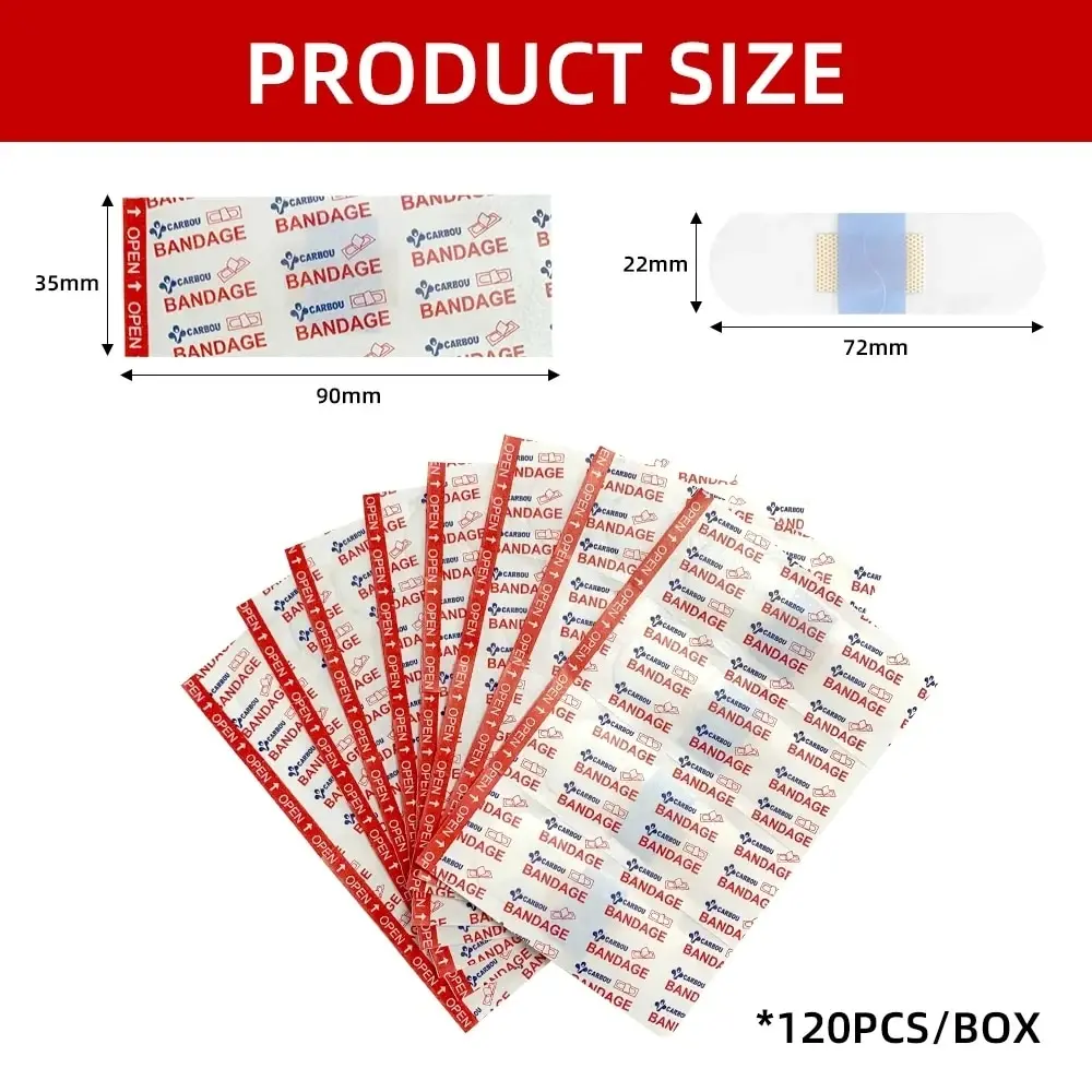 120pcs PU Transparent Waterproof Band Aid Adhesive Medical Strips Plaster for Wound Sports Bathing