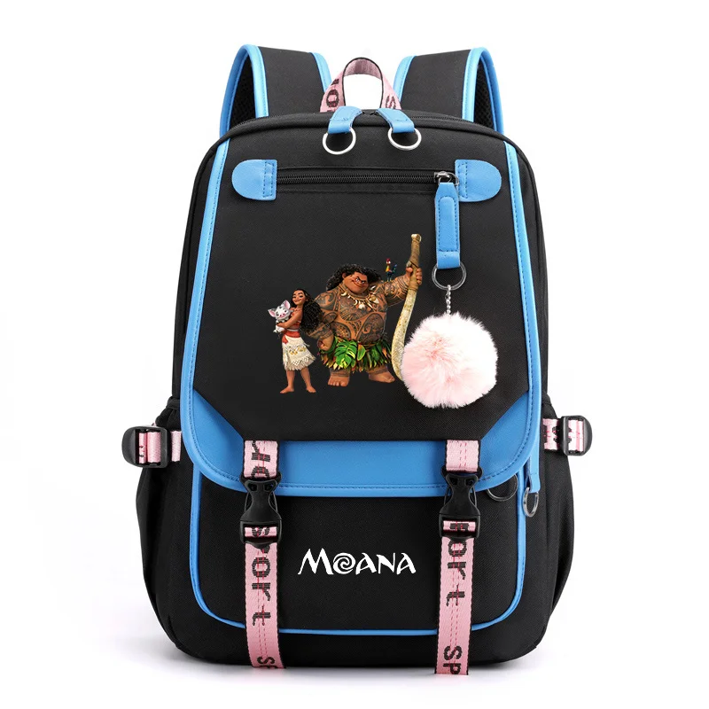 

Disney Moana School Bag for Boys Girls Teenager USB Charging Laptop Backpacks Women Men Rucksack Travel Bag Mochila