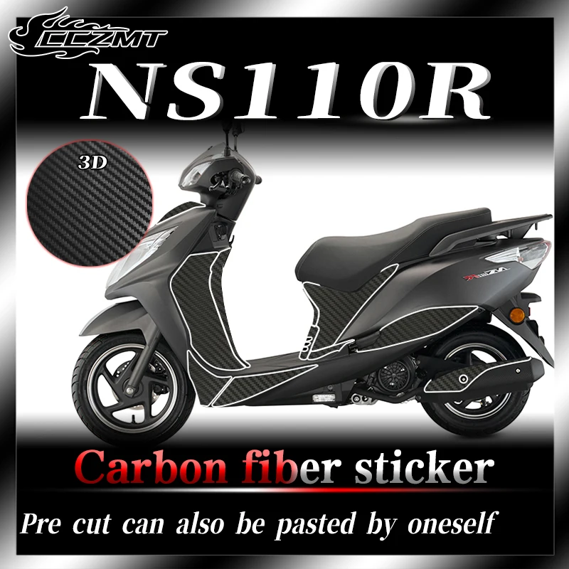 

For HONDA NS110R 3D Carbon Fiber Protective Film Sticker Body Film Waterproof and Scratch Resistant Decorative Car Decal