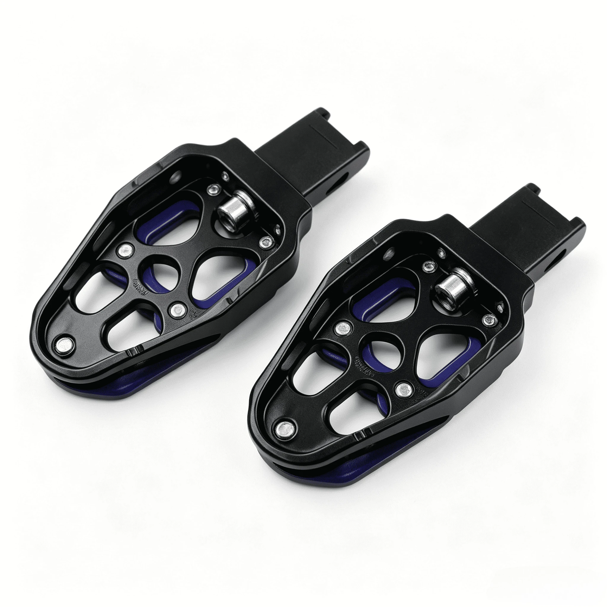 1 Pair Universal Motorcycle Aluminum Alloy Footrest Non‑Slip Pedal Modification Accessories Black Red Blue White view 5