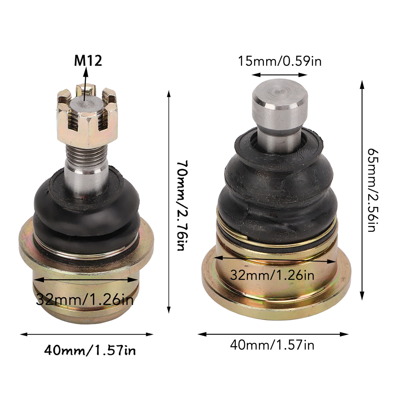 4 قطعة مجموعة وصلات كروية العلوي السفلي التعادل قضيب نهاية مجموعة سوينغ وصلة كروية ل ATV UTV Hisun 400 450 500 550 700 750 800cc #5