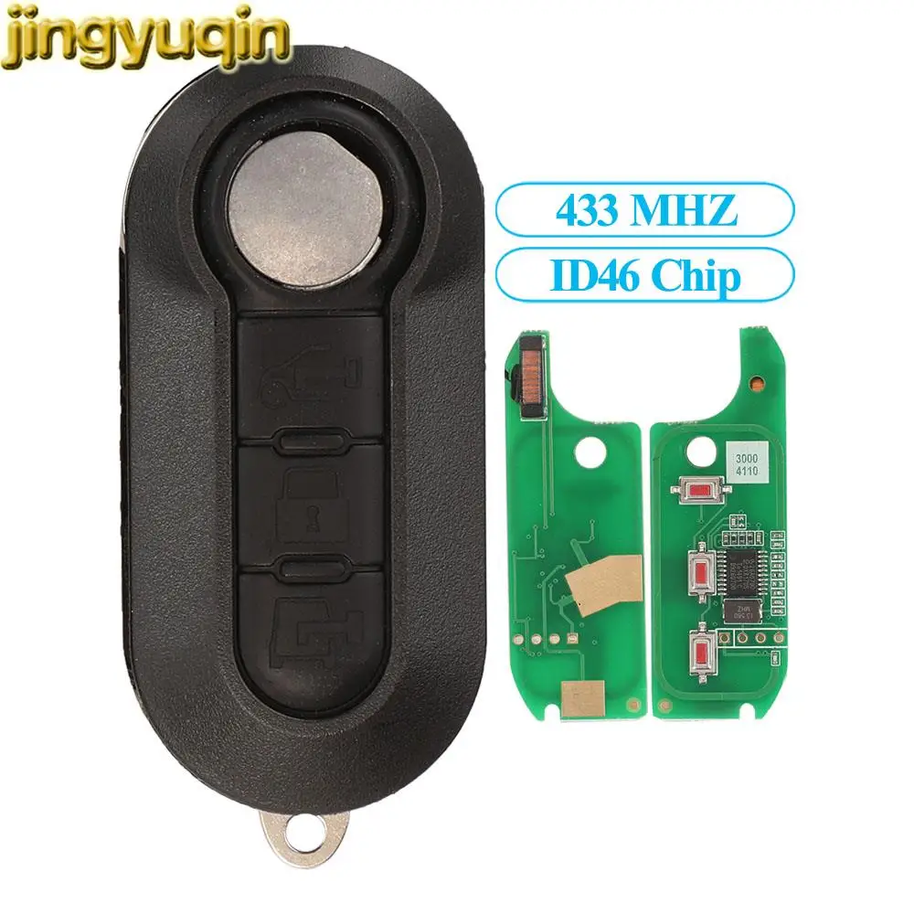 

Jingyuqin 3B Remote Car Key Fob 433MHz ID46 PCF7946 For Fiat Ducato Panda Bravo Punto Stilo Citroen Relay Peugeot Boxer SIP22