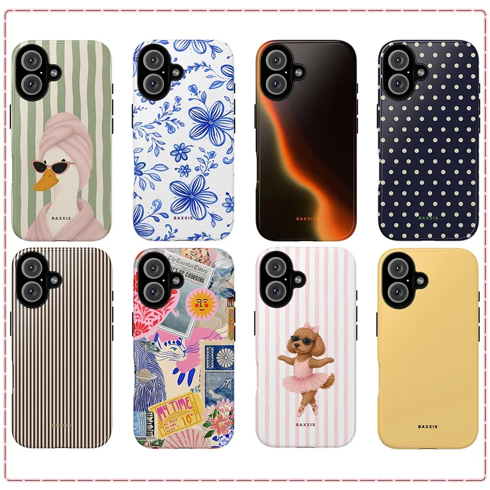 Baxxis Doll Art Phone Case for Samsung Galaxy S20 S23 S24 S25 S26 FE Plus Ultra Edge 4G 5G Luxury Double-layer Cover