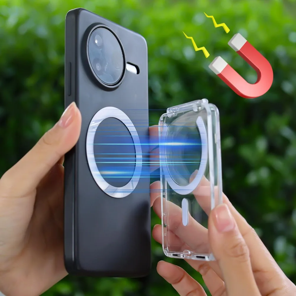 Przezroczyste magnetyczne etui na karty z obsługą MagSafe, przezroczysta osłonka na karty, uchwyt na telefon, etui na karty, magnetyczny uchwyt na karty do telefonu iPhone Samsung — zdjęcie produktu 2