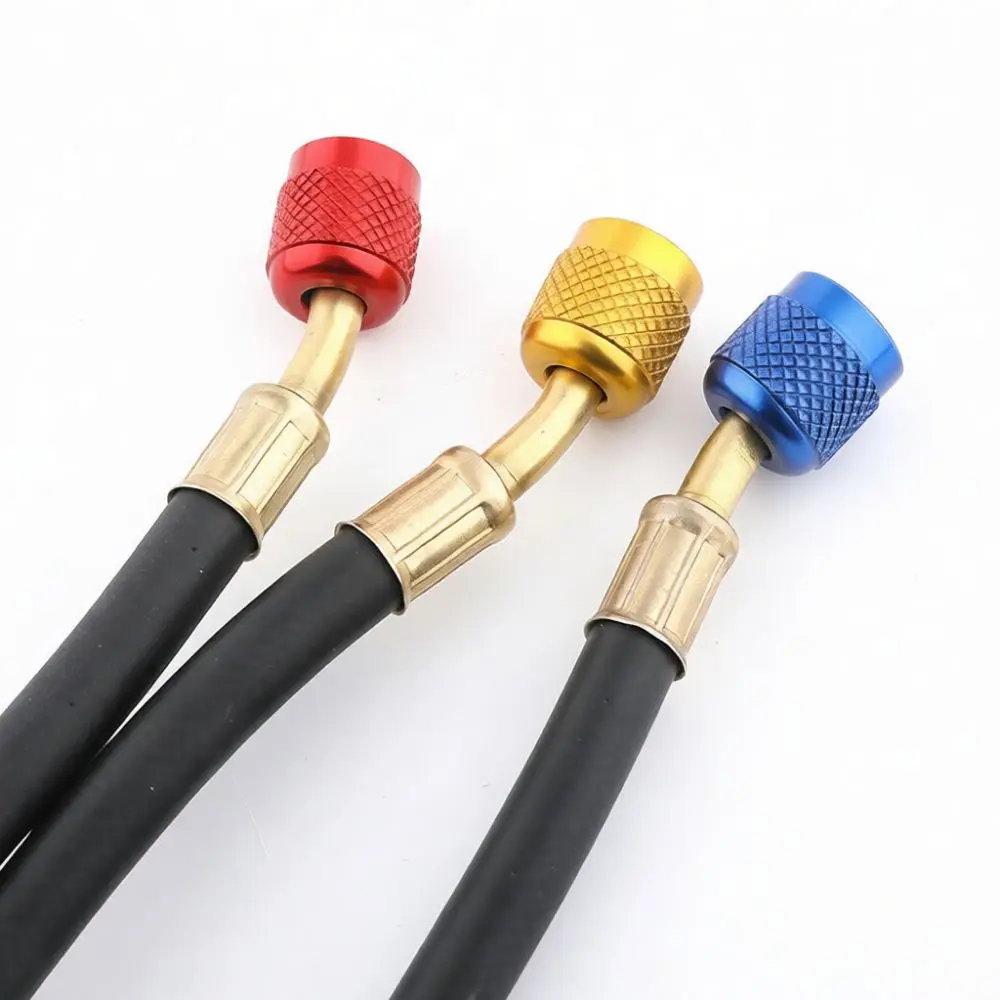 AC Manifold Gauge Charging Hose For R22 R134a Refrigerant Filling Pipe Air Conditioning Tool High Pressure Cooling Line