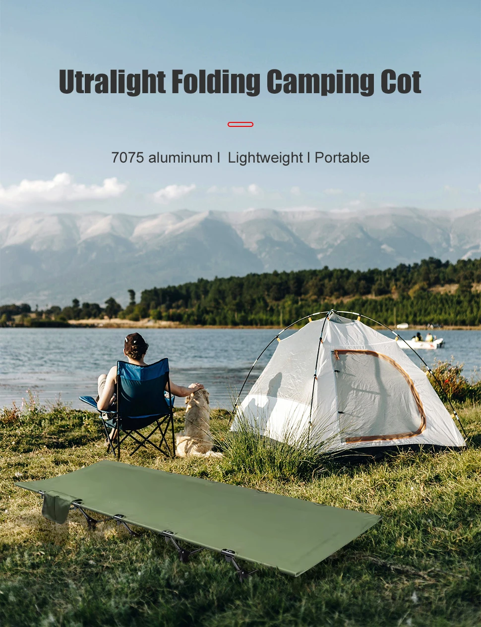 Camping Cot Portable Folding Bed Outdoor Ultralight Compact Tent Bed for Camping Travel Backpacking Hiking Sleeping Cot