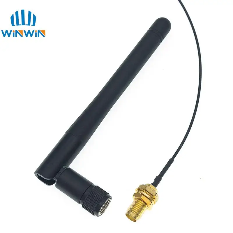 2.4G antenna folded Bluetooth-compatible wifi module ZigBee antenna SMA to IPEX feeder line 2.4GHz Antenna