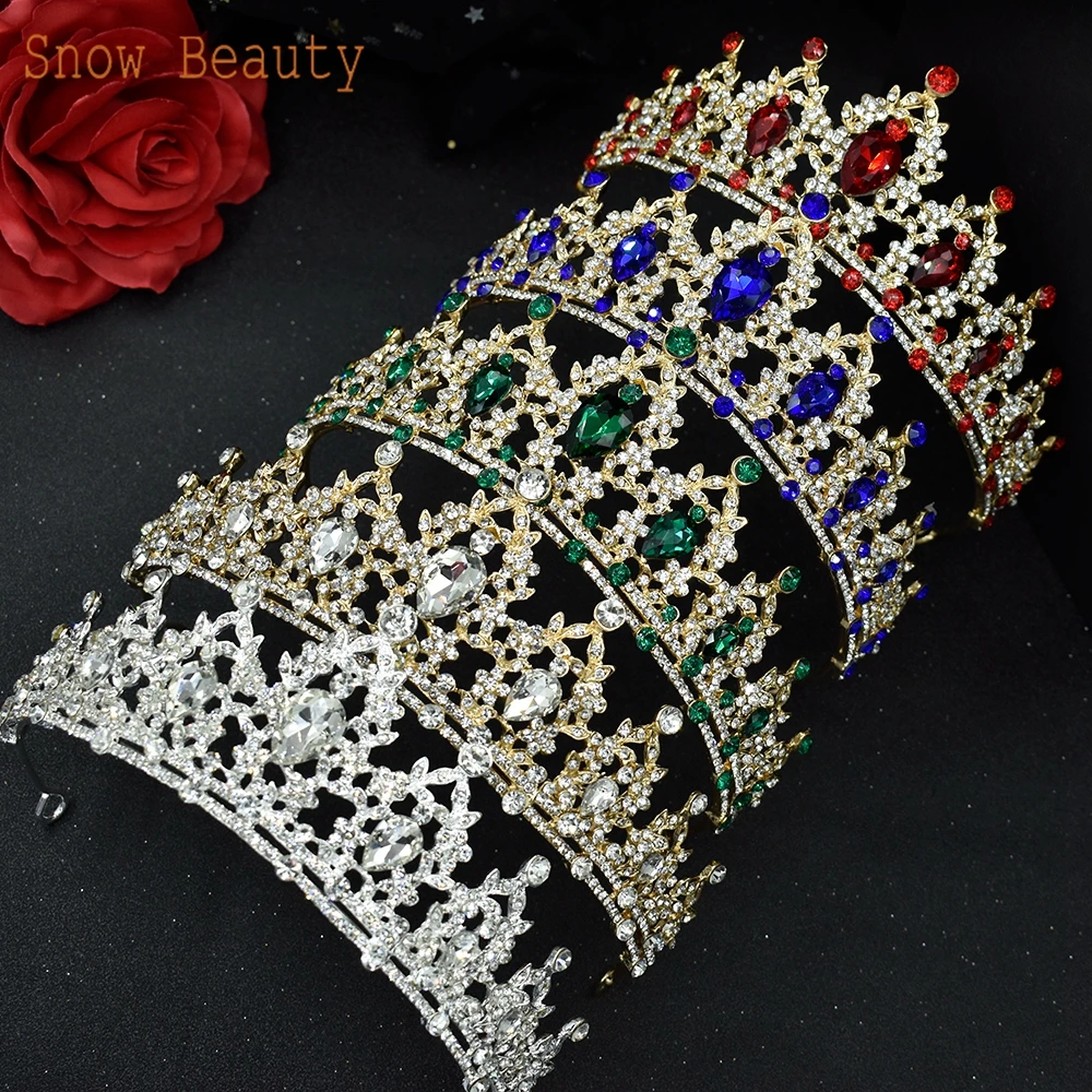 Corona de princesa A125, joyería para el pelo de boda para novia, diadema de cristal para mujer, tiara nupcial, tocado de boda al por mayor