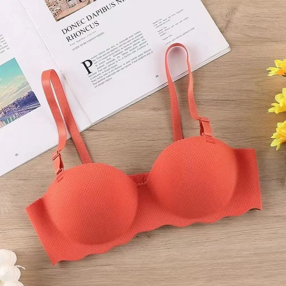 Trendy Comfort Seamless Bra Adjustable Candy Color Push Up Bras Anti-sagging Lifting Wireless Bra Women