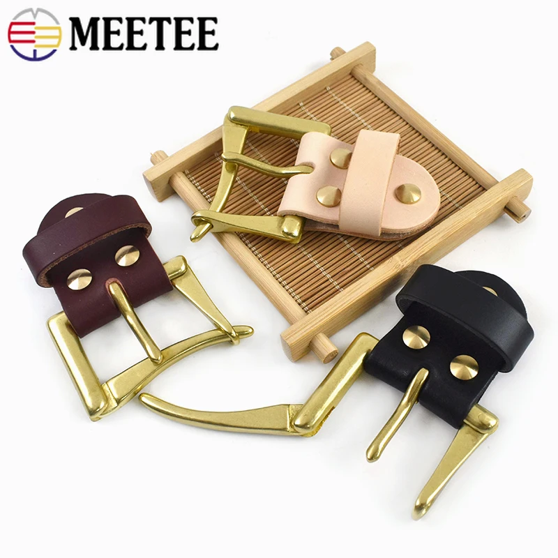 

1Set 40mm Sewing Solid Brass Belt Buckle Leather Waist Connection Pin Buckles Men's Belts Head Clasp Accessories for Handbags
