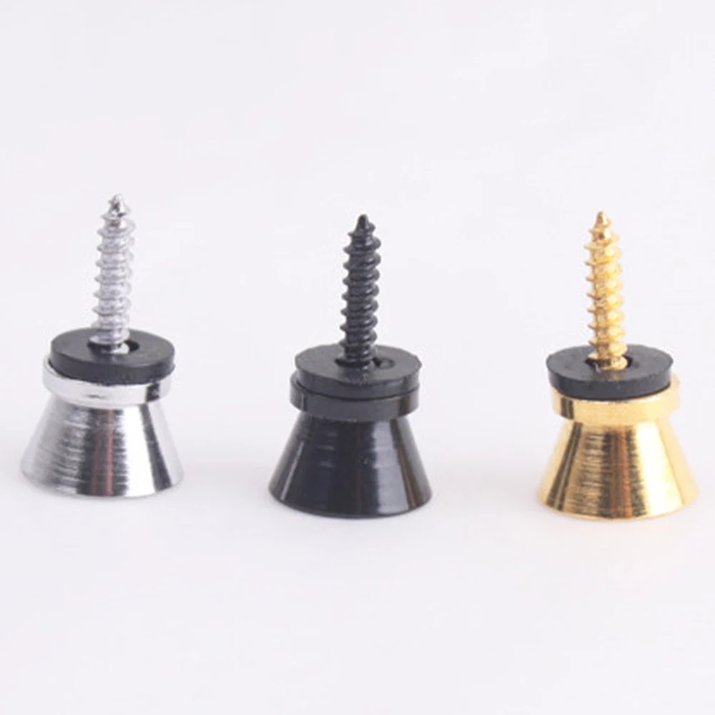 

Guitar Strap Locks Metal Buckle Pins for Acoustic Electric Bass Guitars Ukulele Anti Falling System Black Color Easy Install