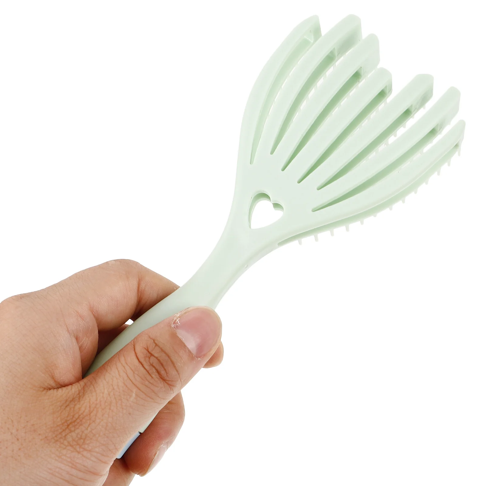 

Mini Hair Brush with Built-in Mirror Wet Dry Detangler for Women Portable Travel Size Paddle Comb Smooths Curly Frizzy