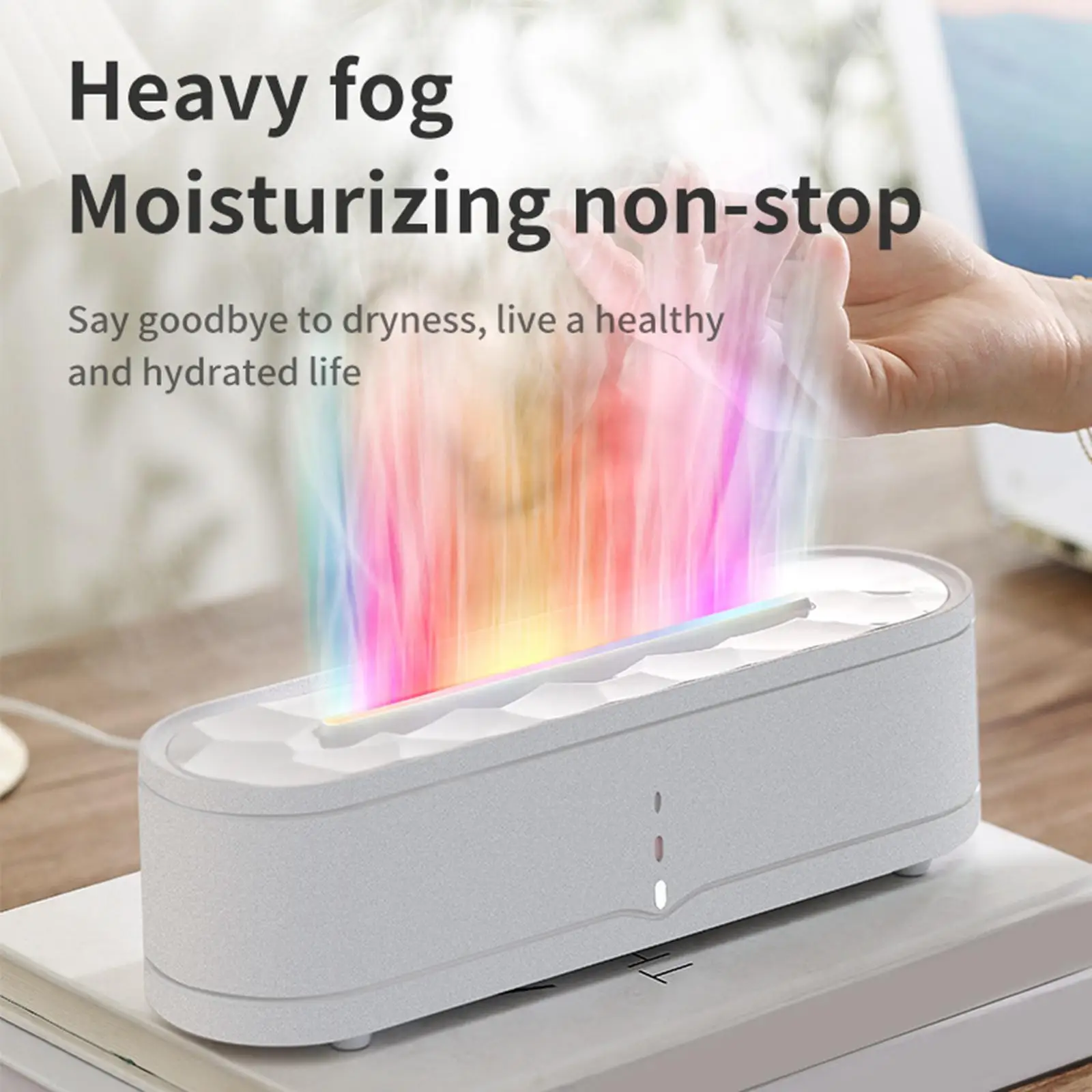 

Flame Aroma Diffuser Quiet Gift Air Humidifier for Home Room Spa Bedroom Office Decor