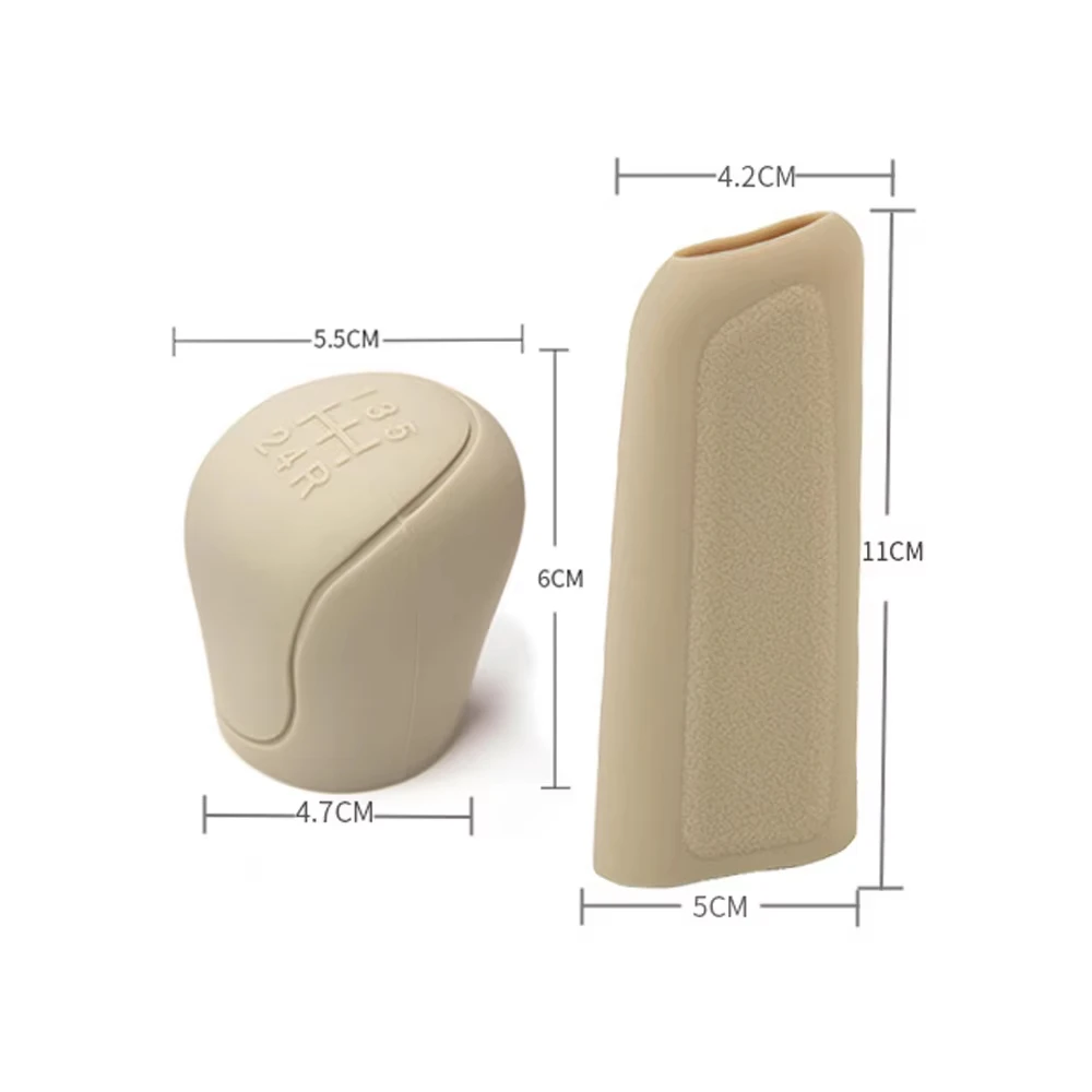 Cubierta de perilla de palanca de cambios de silicona para coche, funda de mango antideslizante para freno de mano, collares de cambio de marchas para automóviles, accesorios de Interior de coche