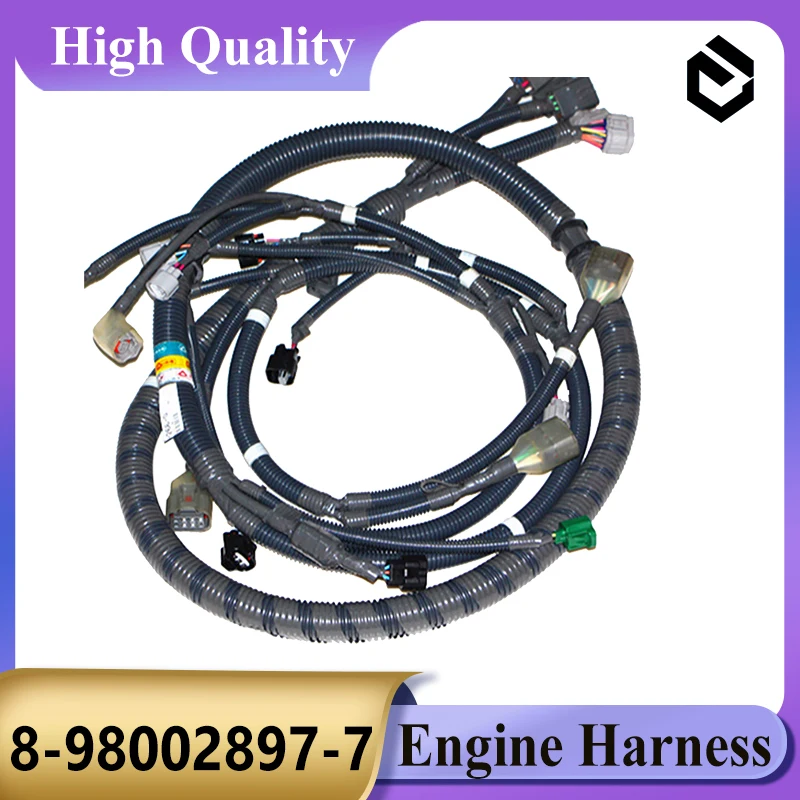 8-98002897-7 4HK1 Engine Wire Harness 8980028977 for Hitachi Engine 4hk1 ZX200-3 ZX240-3 Excavator Parts