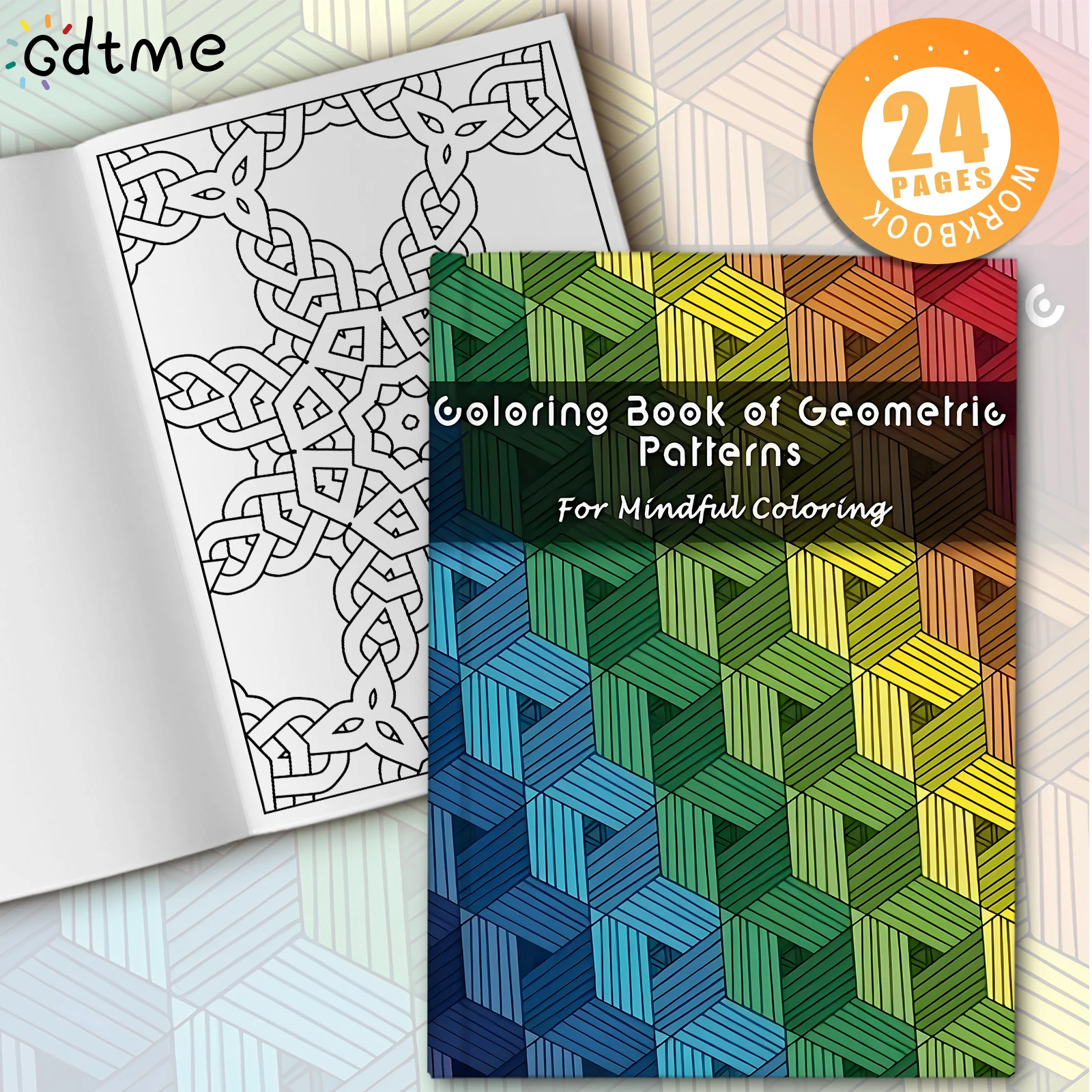 Geometric Coloring Book: Abstract Patterns, Mandalas Intricate Designs for Adults Stress-Relief and Relaxing Drawing Books