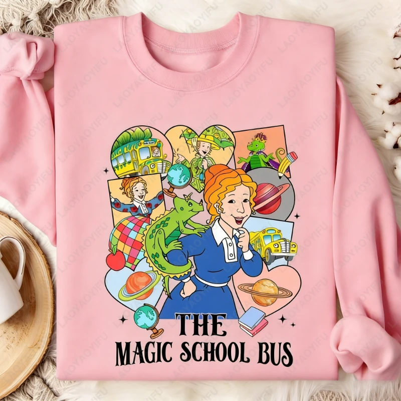 Magic School Bus Sweatshirt Miss Frizzle Back to School Sweater Teacher Gift Take Chances Make Mistakes Get Messy Women Pullover