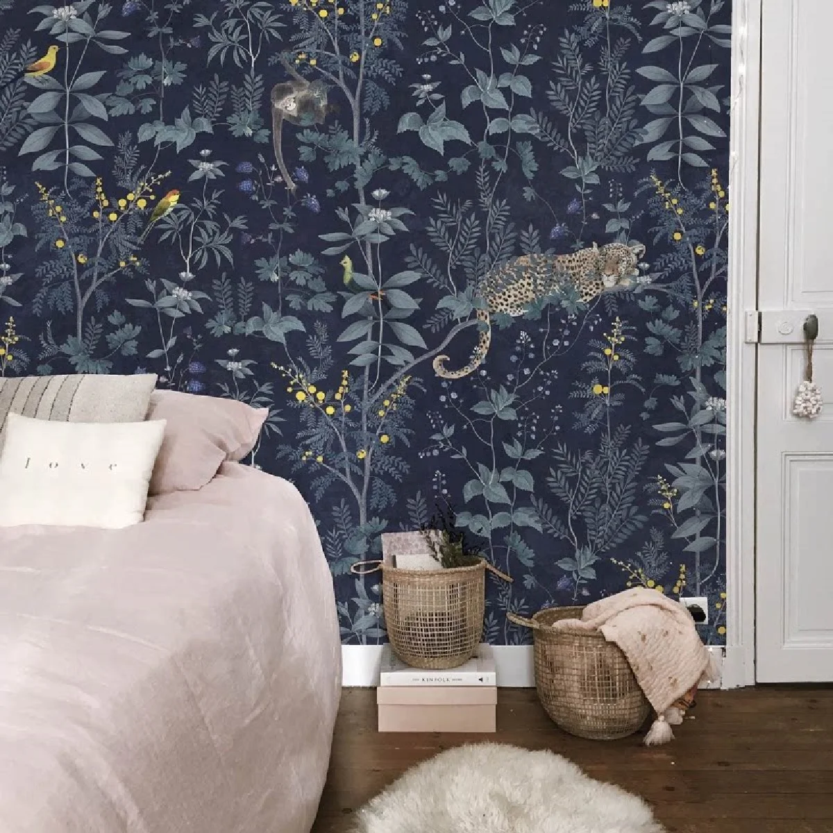 custom Watercolor Jungle Animal Giraffe wallpaper wall mural for kids nursery room 3d animal wallpaper sticker art deco
