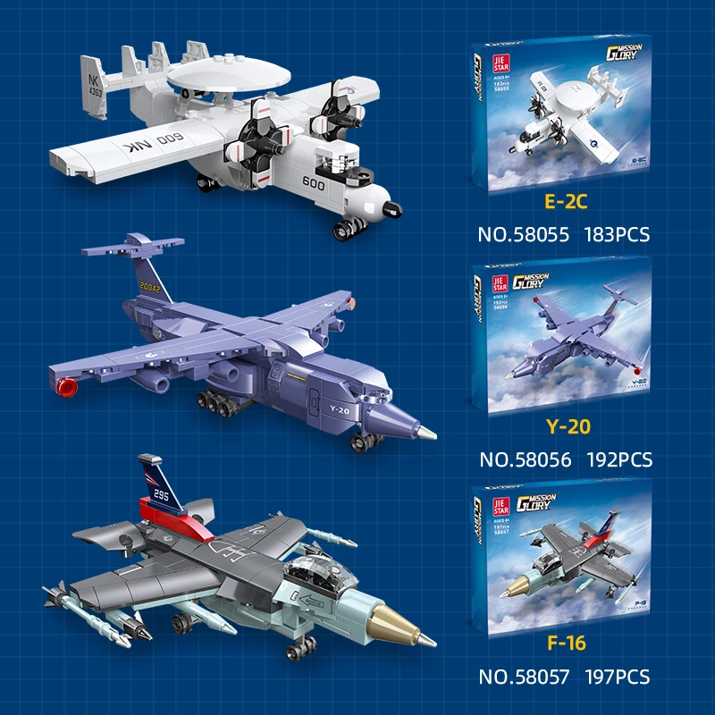

Aircraft Hawkeye early warning aircraft transport aircraft assembly Model Building Block Educational Toys Brick Kid Gifts