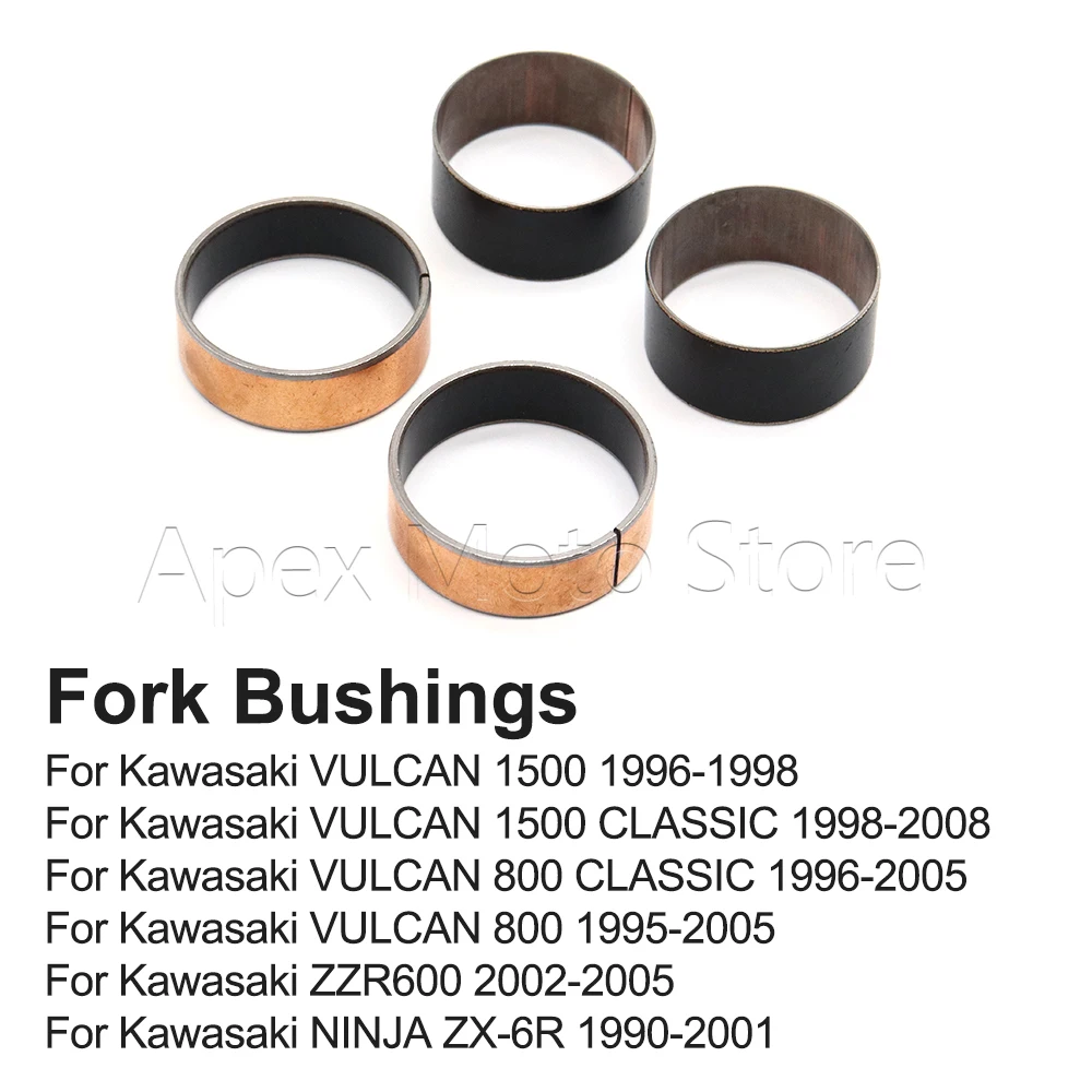 42MM For Kawasaki VULCAN 800 1500 CLASSIC ZZR600 NINJA ZX6R 1990-2008 Motorcycle Fork Bushing Guide Rails Shock Absorb Up Down