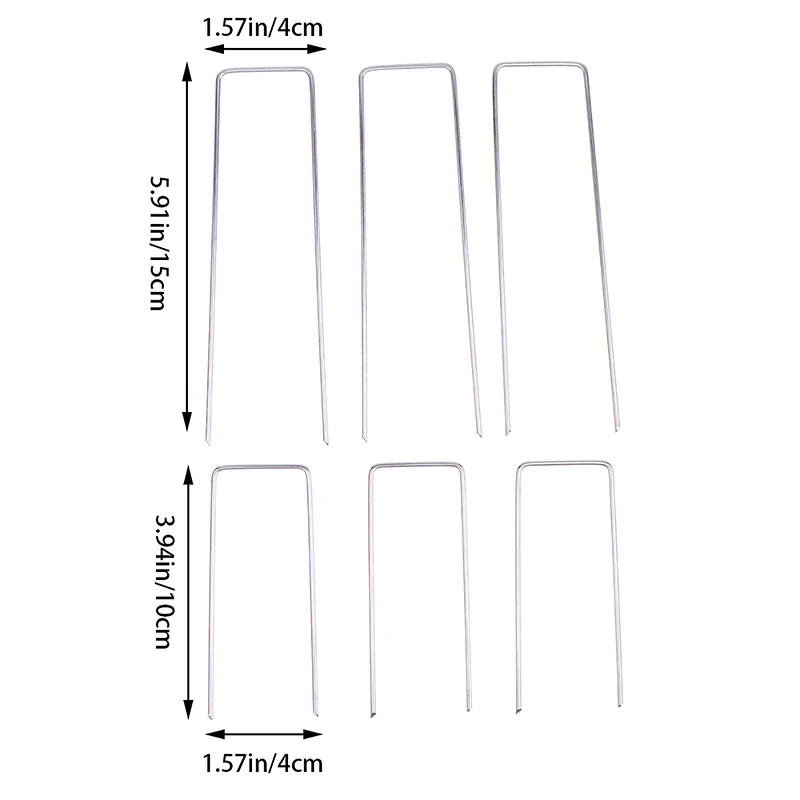 20 buah pin taman Staples berbentuk U lanskap pasak taman tugas berat halaman rumput pasak pengaman untuk rumput