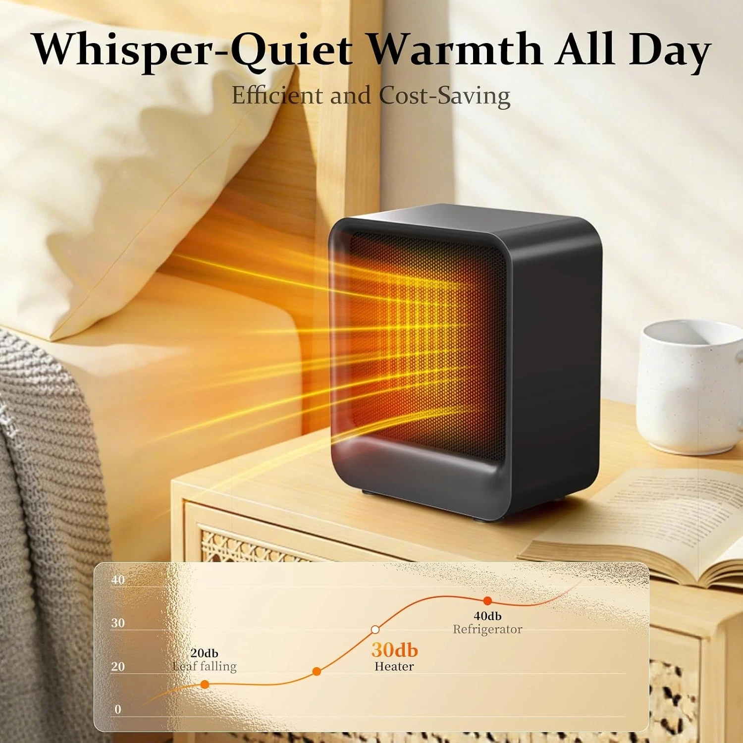 2026 New Upgrade Space Heater, Portable Mini Heater For Indoor Use, 500W Fast Heating Small Desk Heater With Overheating