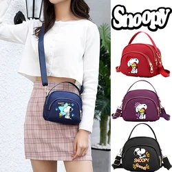 Snoopy Women Crossbody Bag Girls Shoulder Bags Portable Large Capacity Cartoon Character Print Pack Xmas Birthday Party Gifts