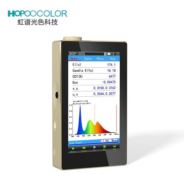 High Quality Luxmeter  Details OHSP350S 350-950nm Wavelength Portable Color Light Spectrum Analyzer Colorimeter Spectrometer