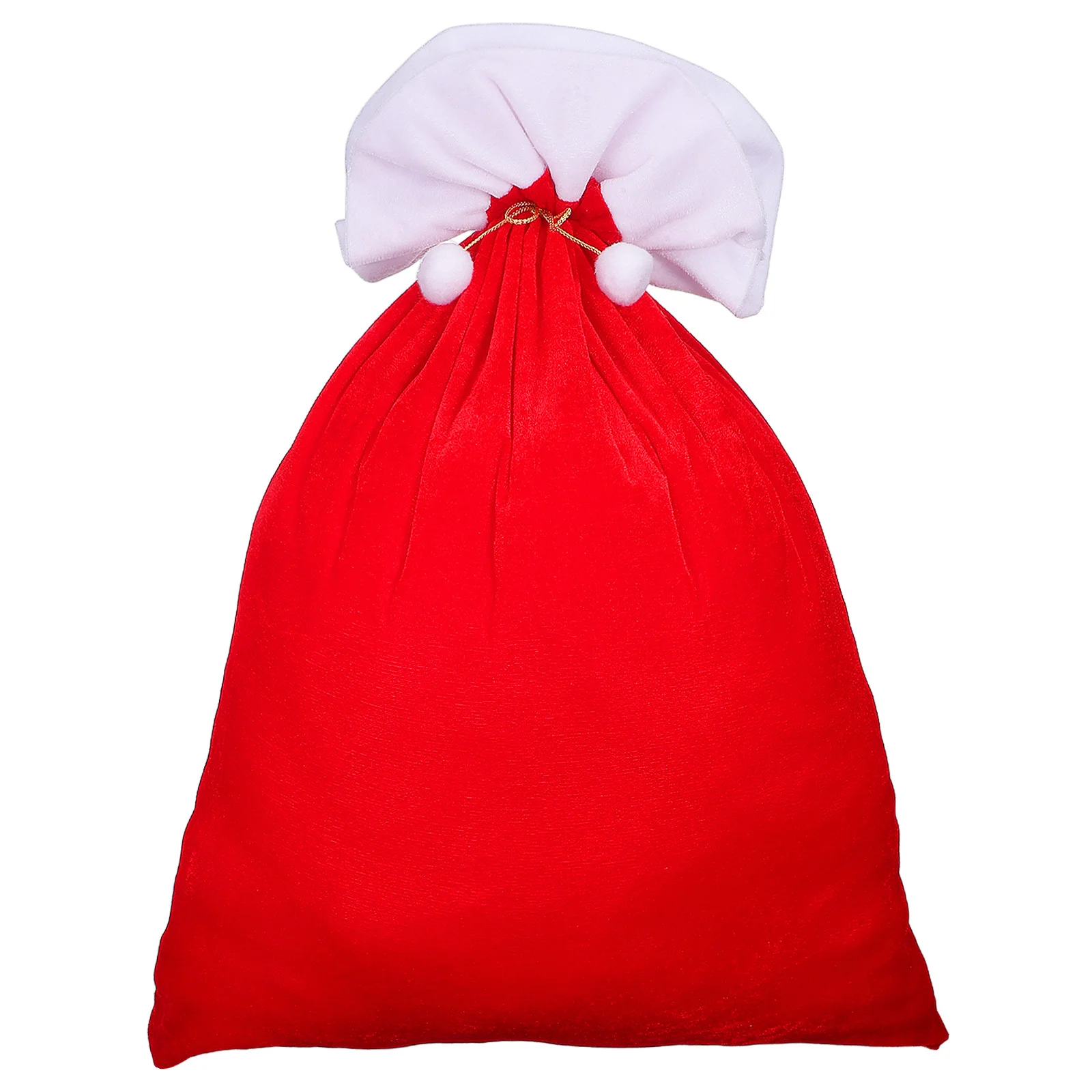 

Red Jumbo Present Bags Christmas Drawstring Sack for Gifts Candies Fruits Reusable Strong Fabric Pouch Holiday Surprise