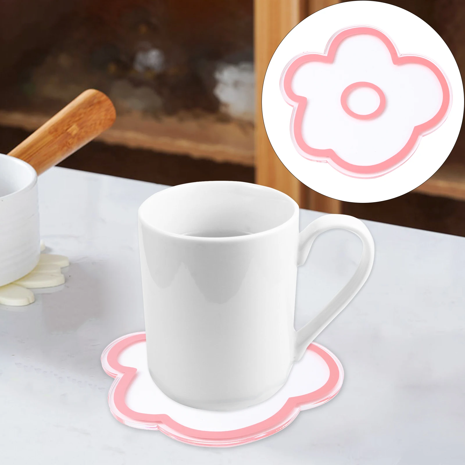 

Acrylic Coasters Table Mat Coasters Heat Insulation Placemat Elegant Cup Mat Tea Holder Placemat Kitchen Decor