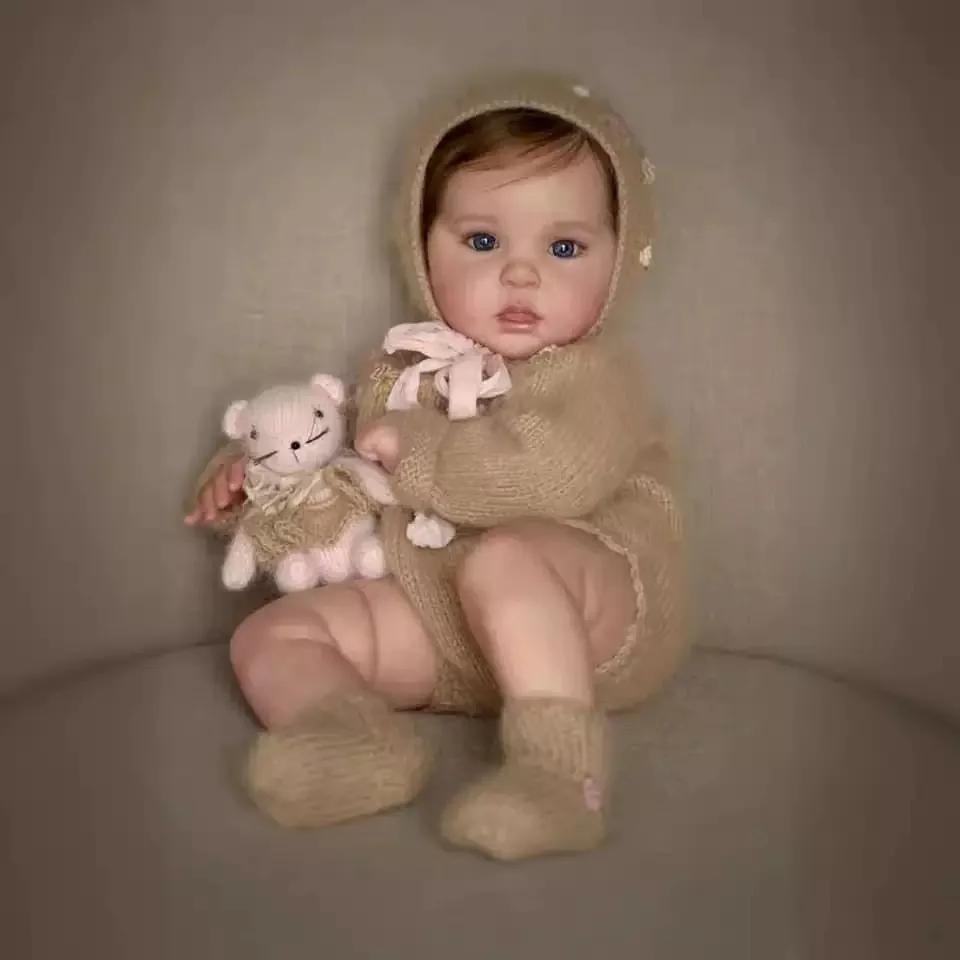 19-calowa lalka Ward Lifelike Reborn Baby Doll – ręcznie wykonany realistyczny noworodek ze skórą 3D, włosami z korzeniami i widocznymi żyłami