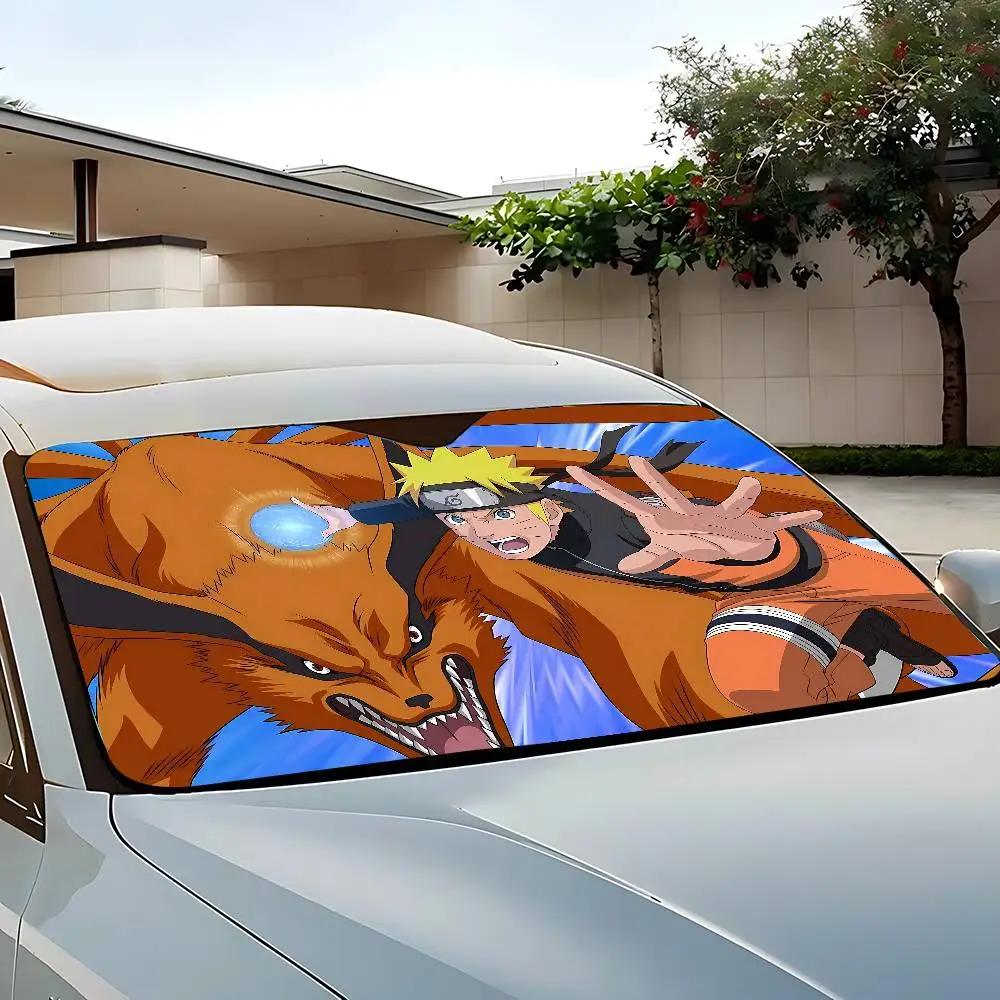 Anme-N-naruto-S Stylish And Trendy Windshield Sunshade, Car Windshield Cover, Car Sunshade Curtain, Car Sun Protection Cover