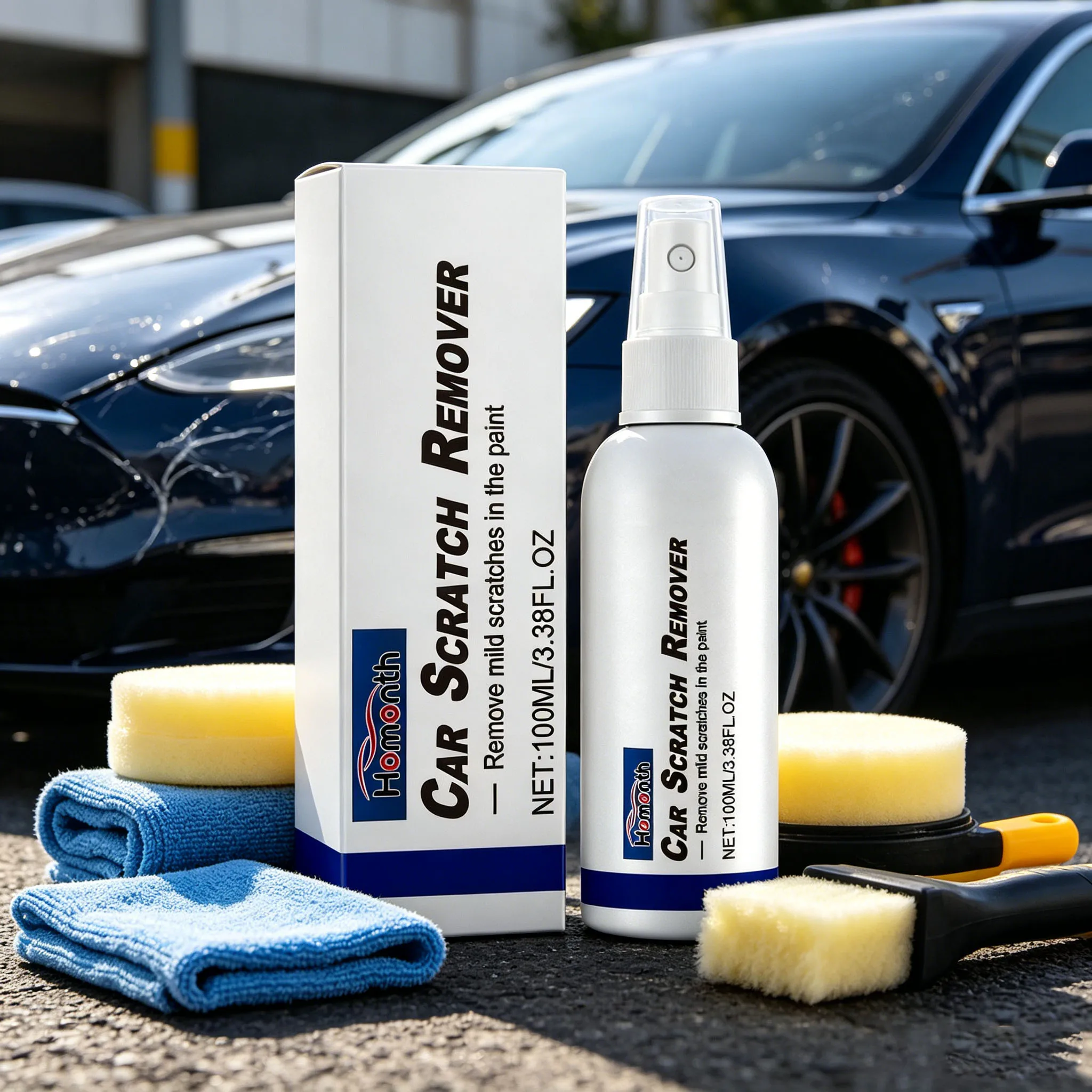 Auto-Kratzer-Entferner-Spray: Lackreparatur, entfernt Wirbelstreifen, stellt die Glätte der Oberfläche wieder her, verbessert die Schmutzabweisung – Detail 6