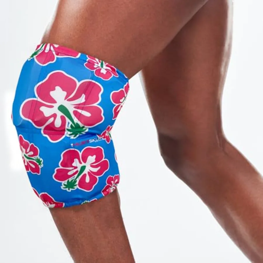 

HurtSkurt Premium Ice Therapy Sleeve Waikiki Medium Stretch-Fit Wearable Cold Compression Wrap for Knee, Leg, Elbow and Ankle R
