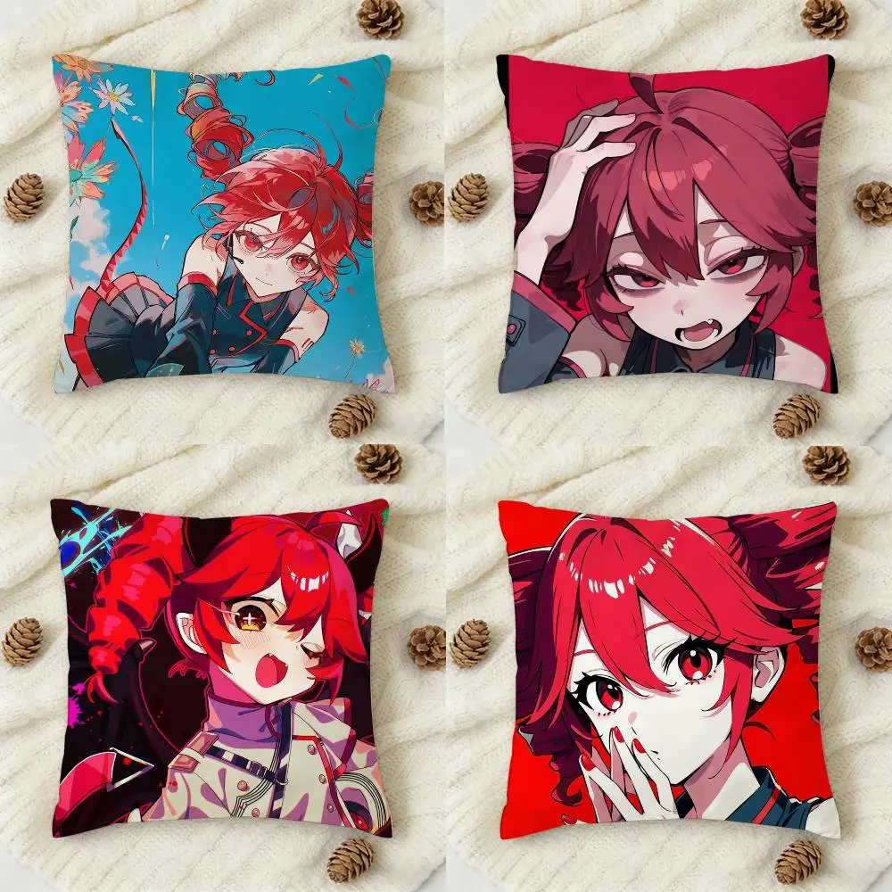 

K-Kasane T-Teto Double-sided Printed Square Decorative Cushion Cover for Sofa Living Room Home Decor