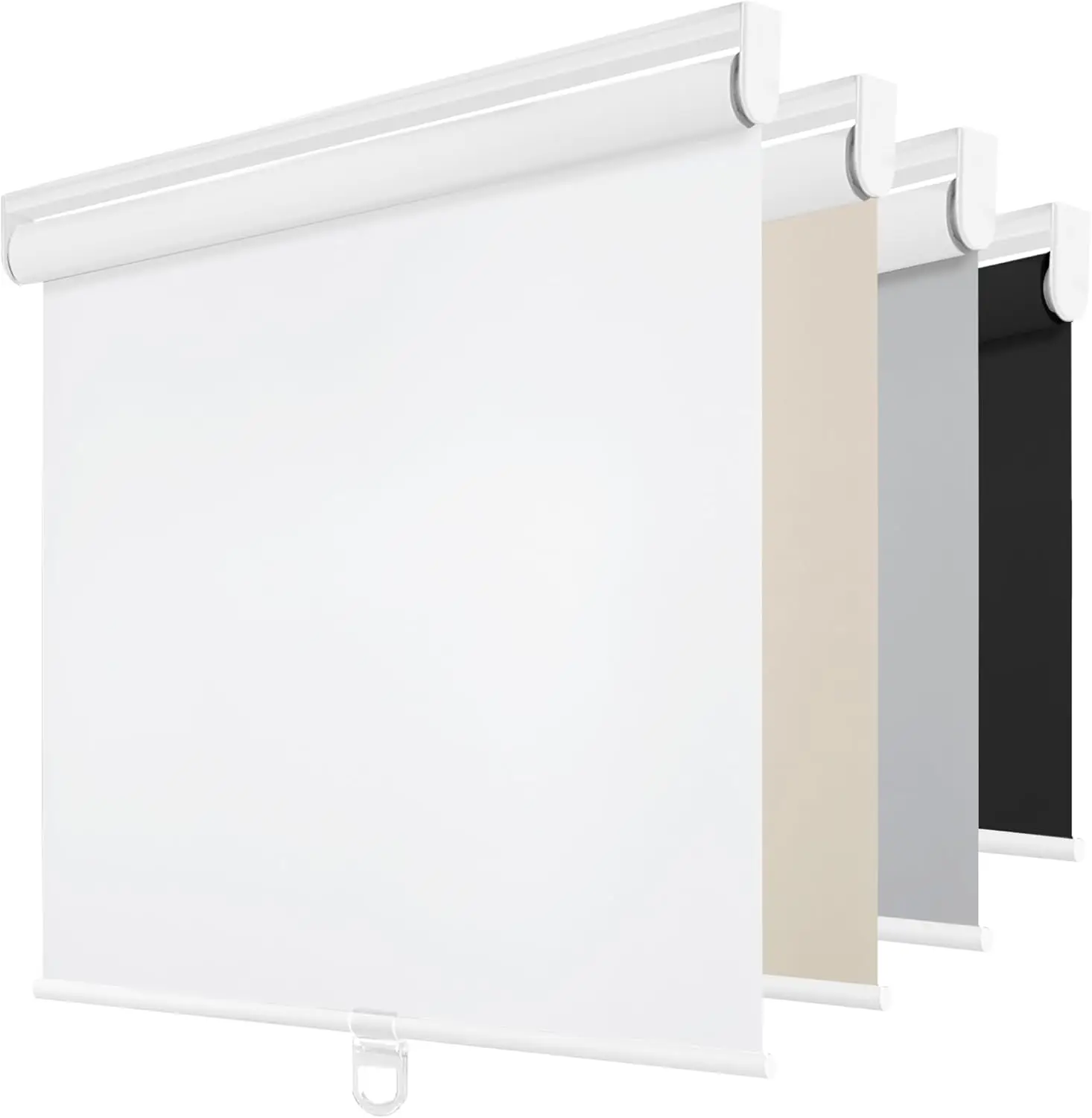 

Cordless Blackout Roller Shades, Thermal Insulated UV Protection for Windows, White 57x72 Inches